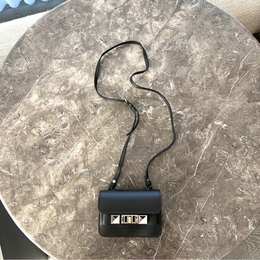 Proenza Schouler Black Leather Mini Crossbody Bag NWOT - Picture 2 of 12
